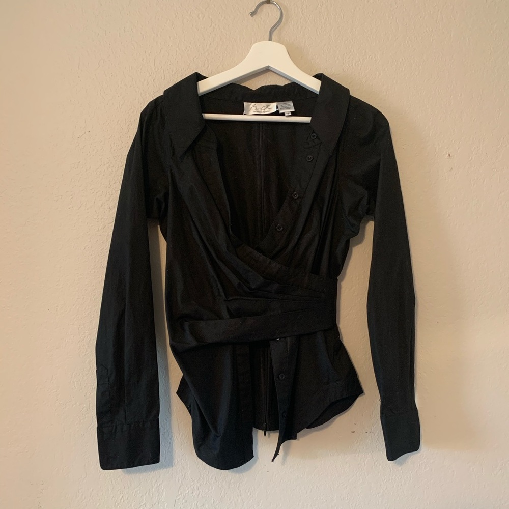 Byron Lars (Anthropology) Black Button down, 4